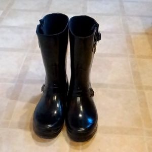 Nine West Women's black rain boots